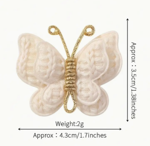 The Little Shoppe: Fall Crochet Butterfly Hair Clips, Set of 2