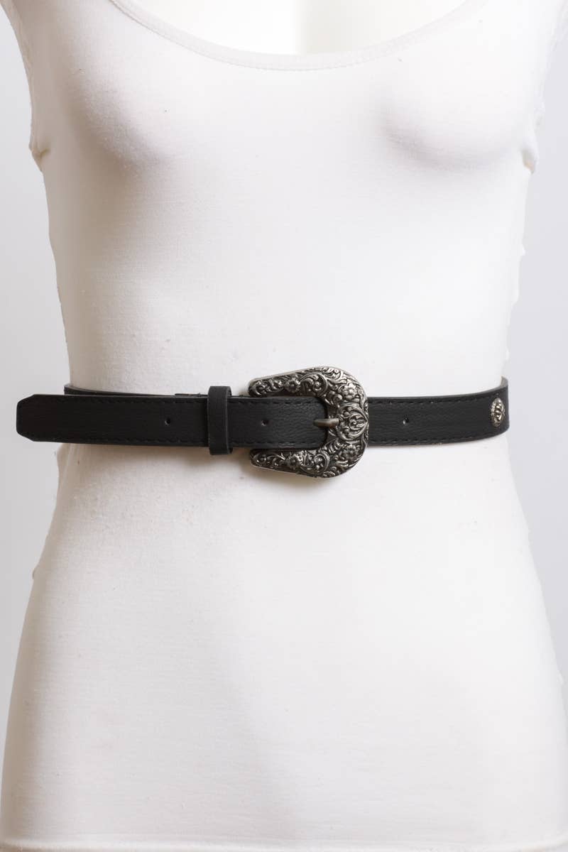 Trendy Western Belt 🌵 | Stylish Camel Brown & Black Buckle