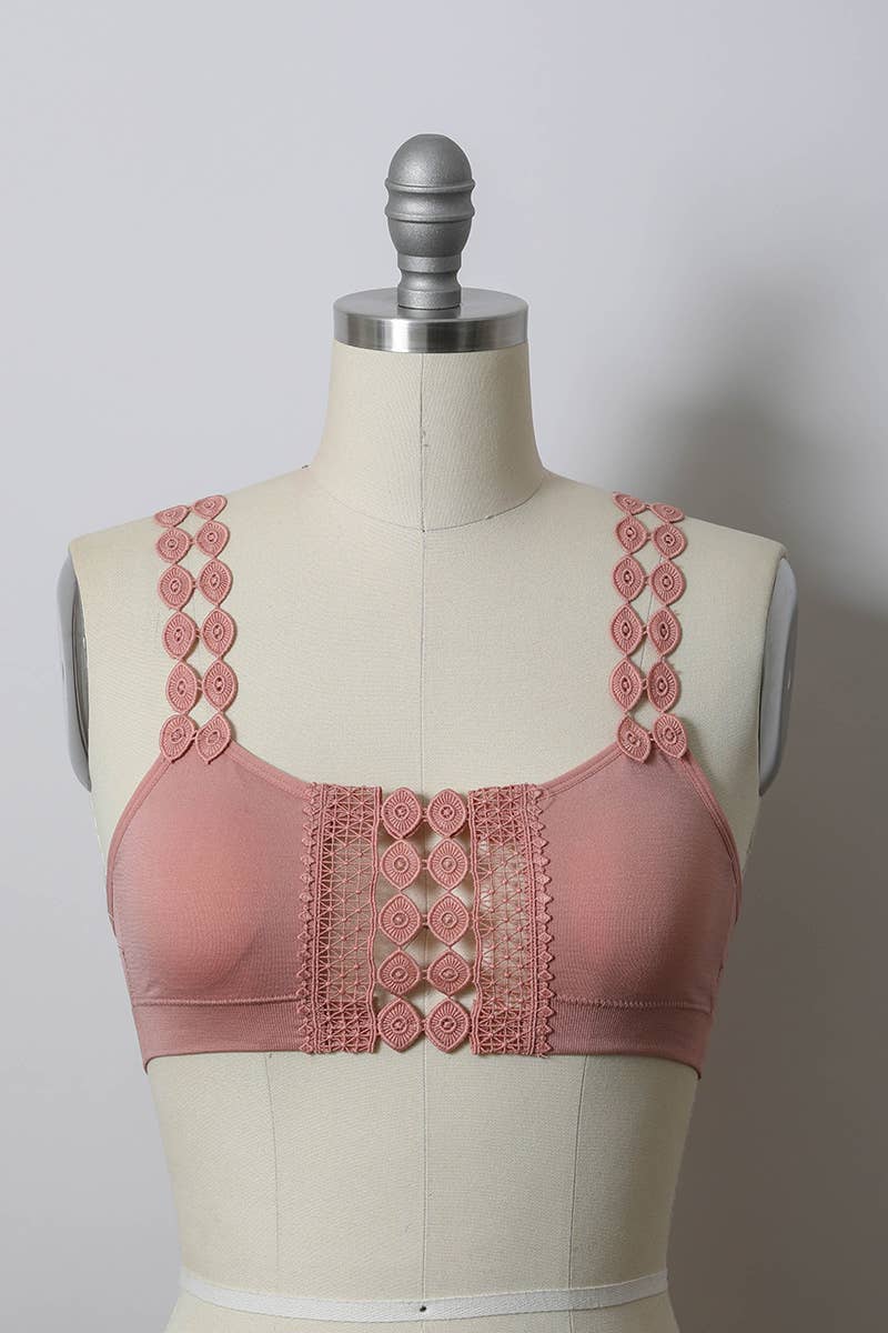 LS Boho Eye Lace Applique Bralette😍