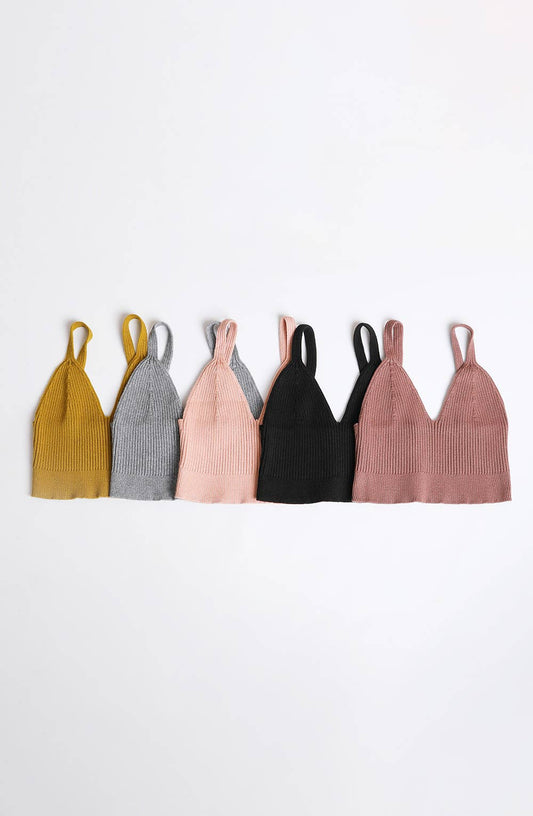 LS Plus Size Contour Rib Knit Brami Lounge Top