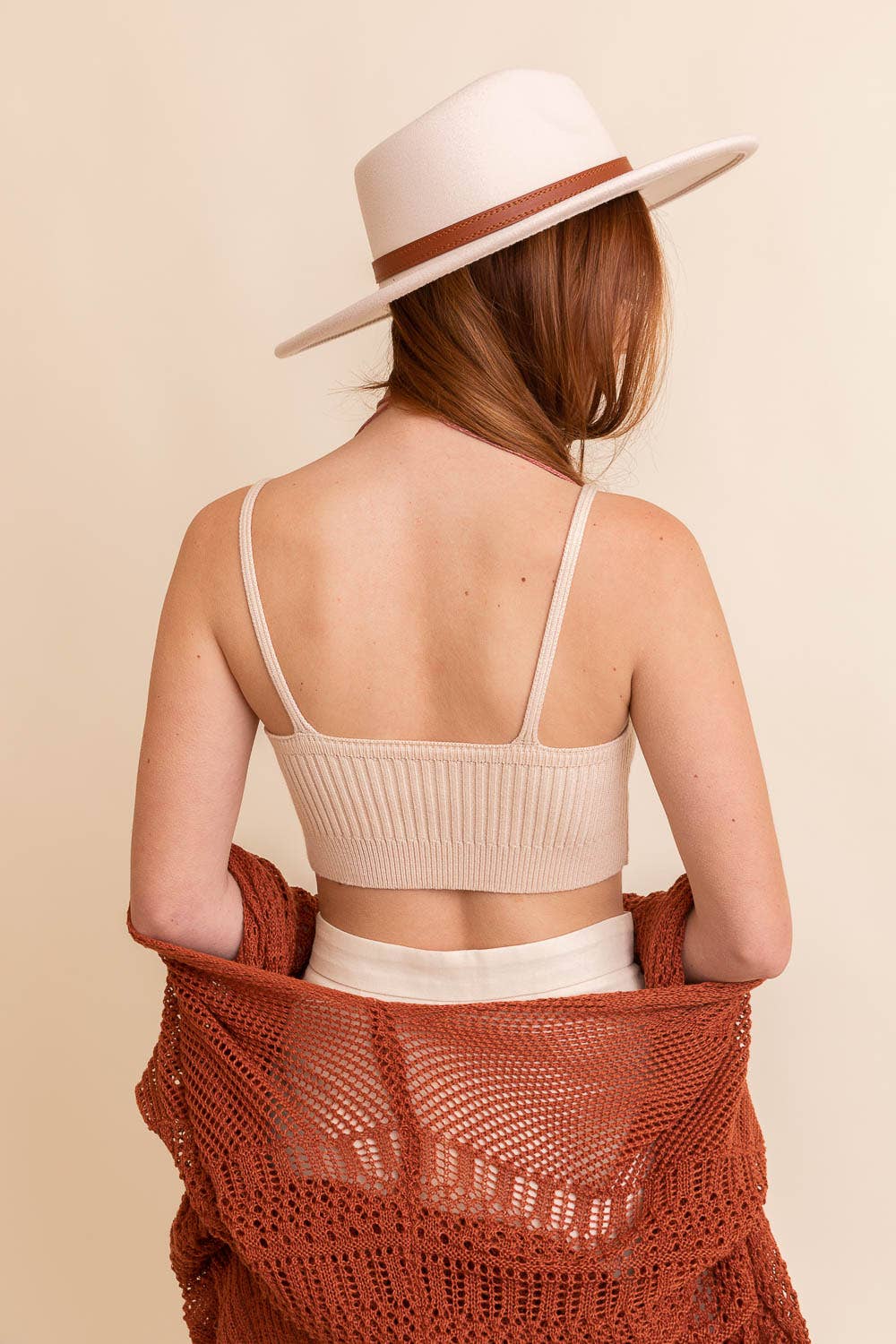 LS Contour Rib Knit Brami Lounge Top