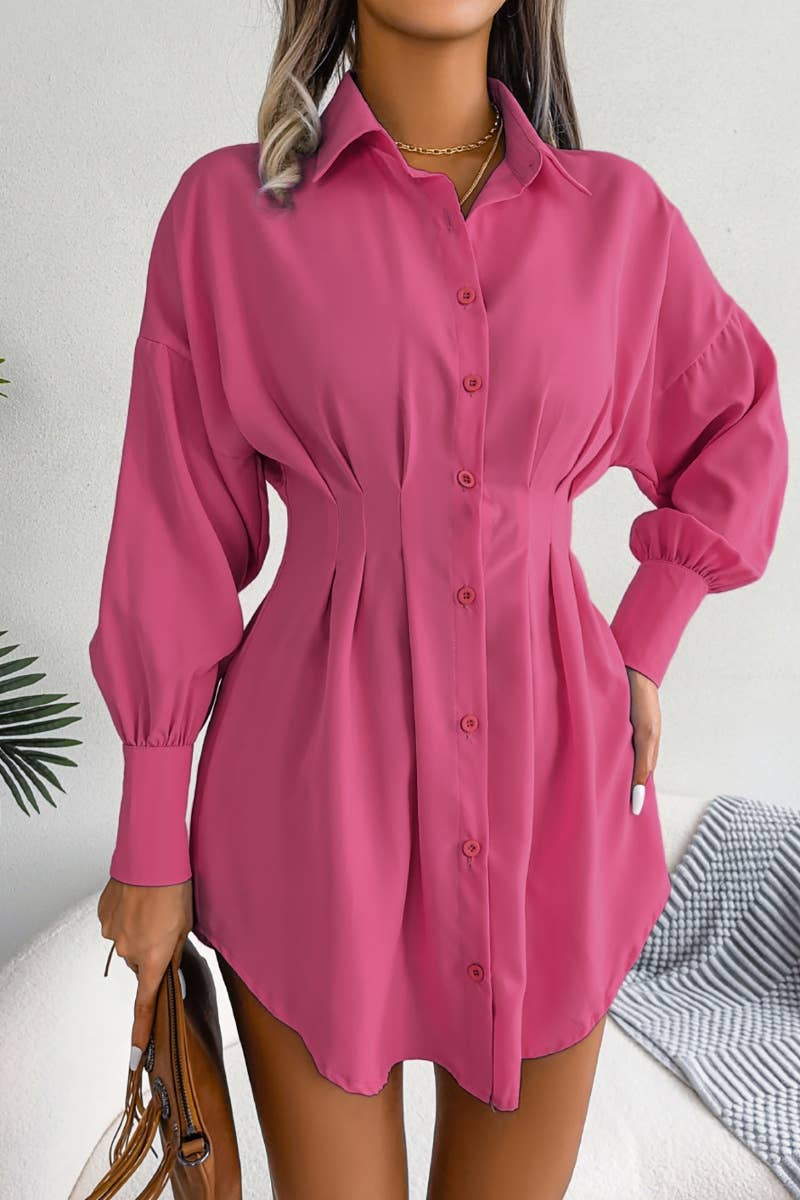 The Little Shoppe: Lantern Sleeve Shirt Dress