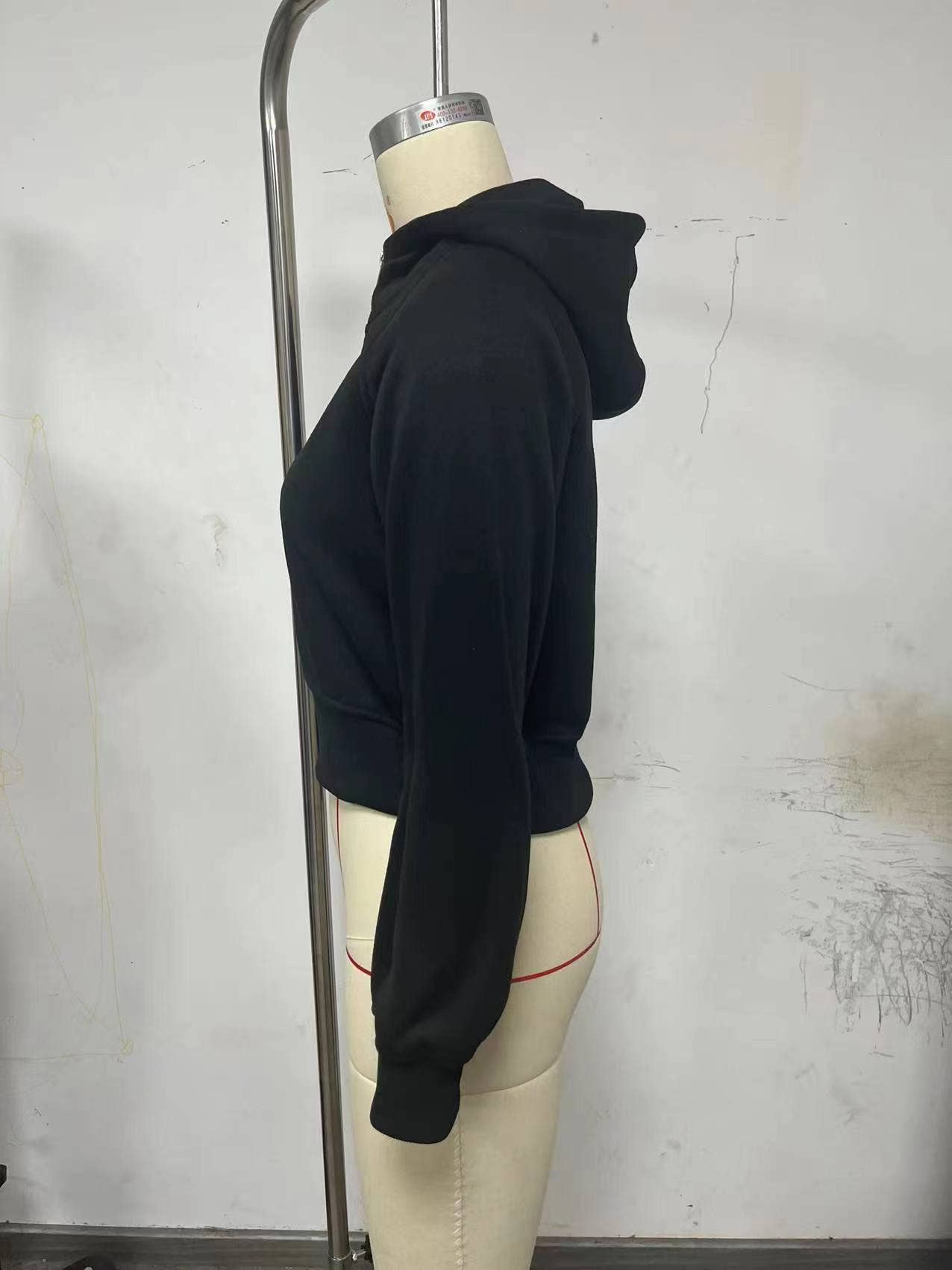 The Little Shoppe:  Zip-Up Long Sleeve Casual Hoodie Top