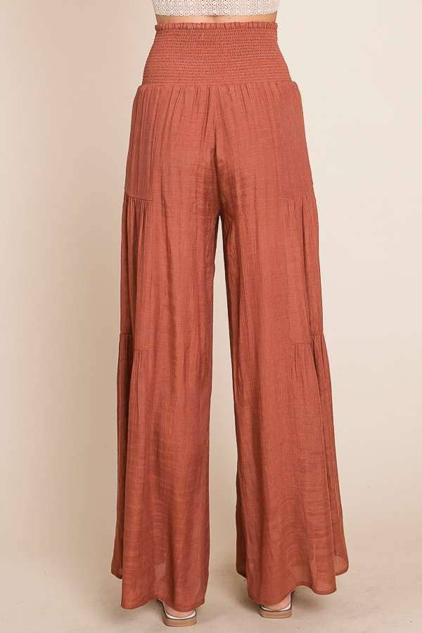 The Little Shoppe: Tie-front Ruched Waist Pants