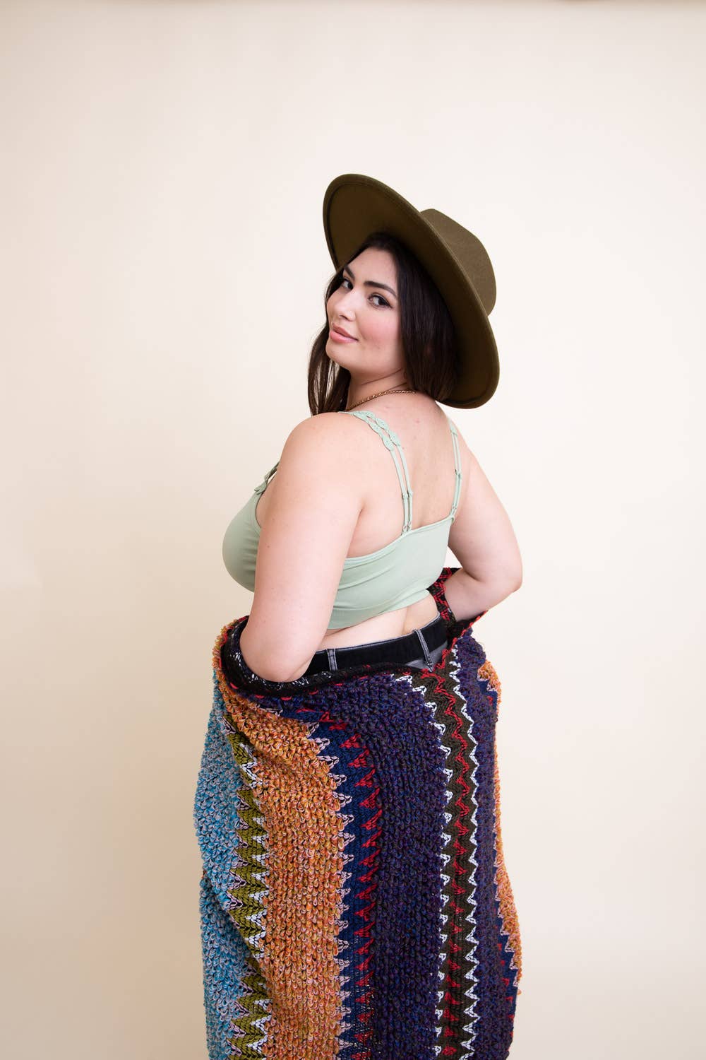 LS Boho Eye Lace Applique Bralette Plus Size