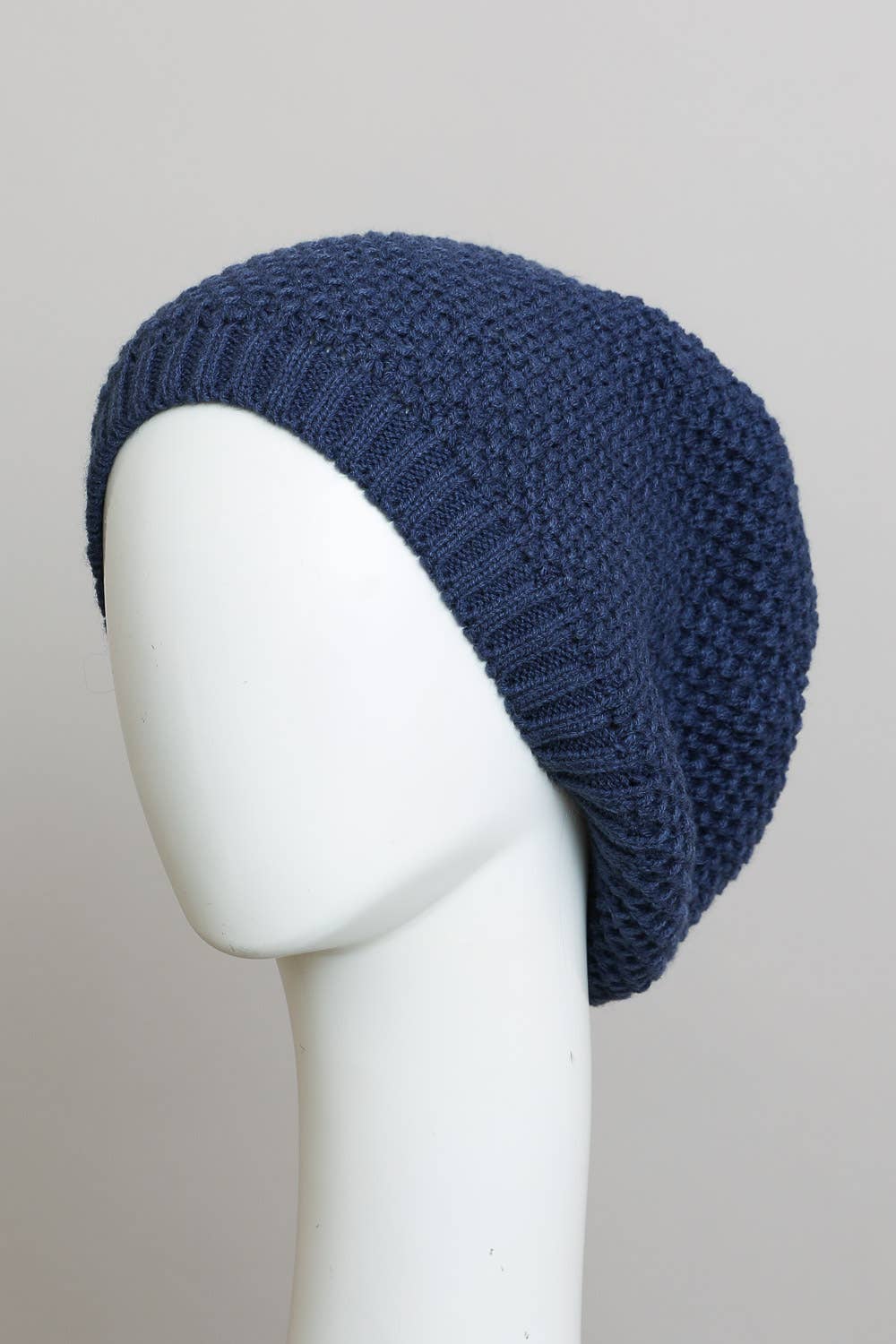 Waffle Knit Slouchy Beanie – Trendy & Cozy 🧇
