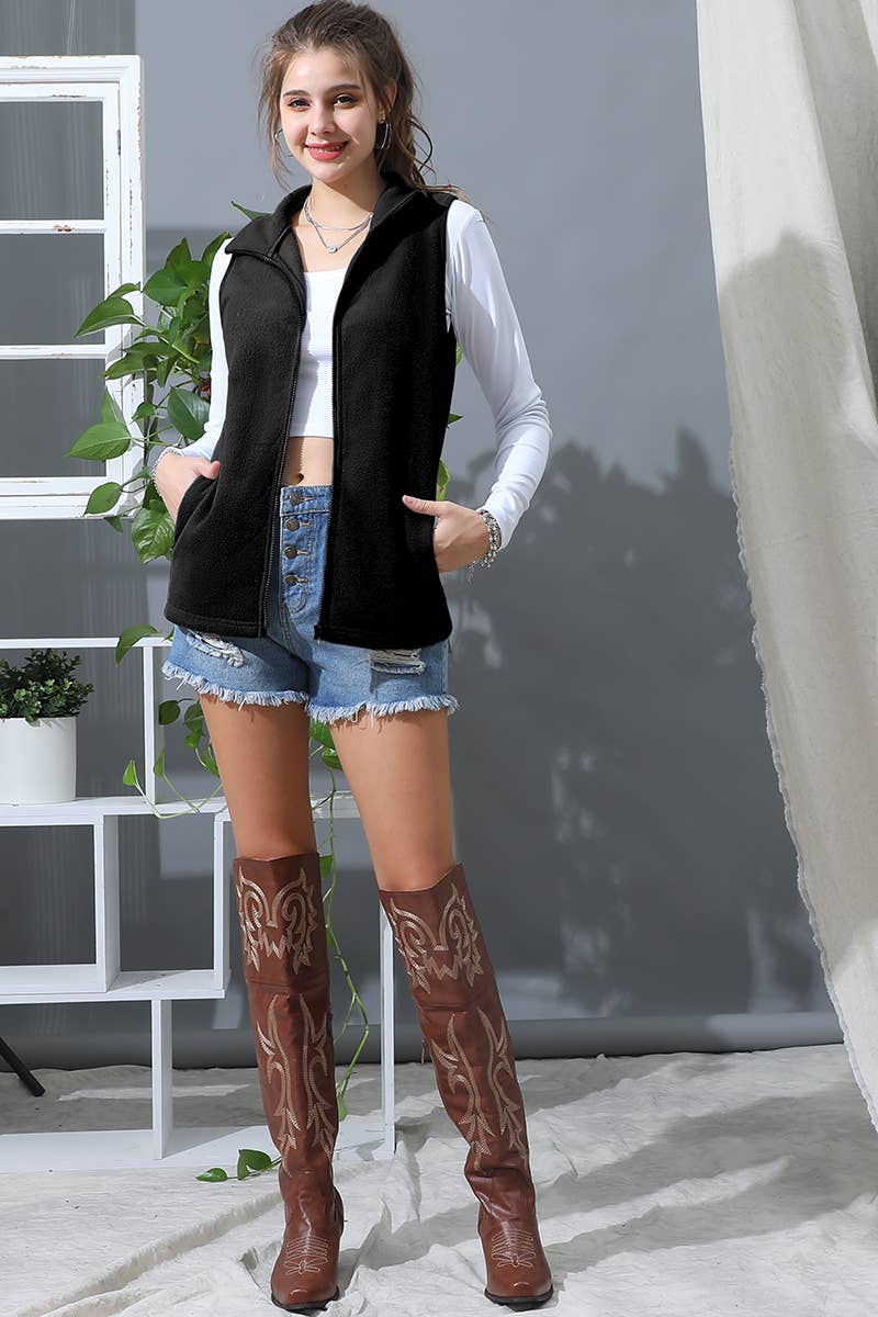 The Little Shoppe Casual Zip Up Vest