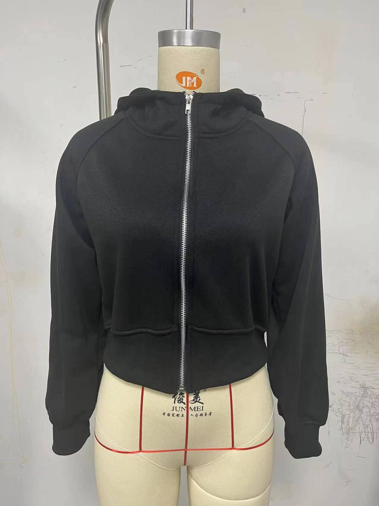 The Little Shoppe:  Zip-Up Long Sleeve Casual Hoodie Top