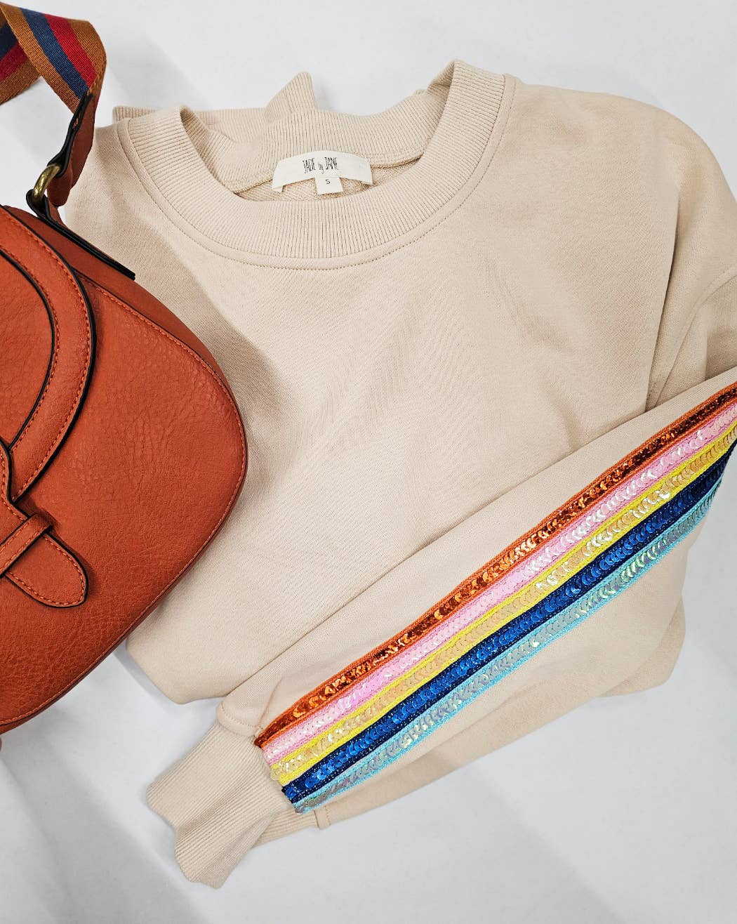 Loose fit Rainbow Sequin Sweatshirt