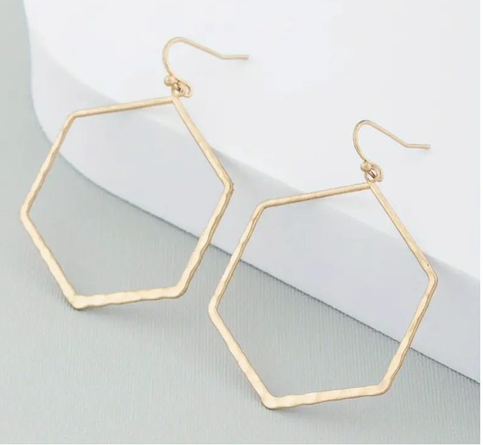 The Little Shoppe: Fashion Gold Hollow Geometric Dangle Earrings