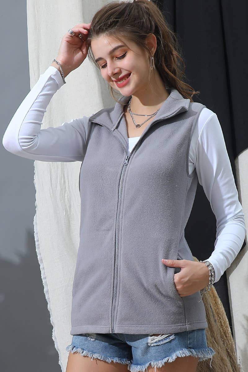 The Little Shoppe Casual Zip Up Vest