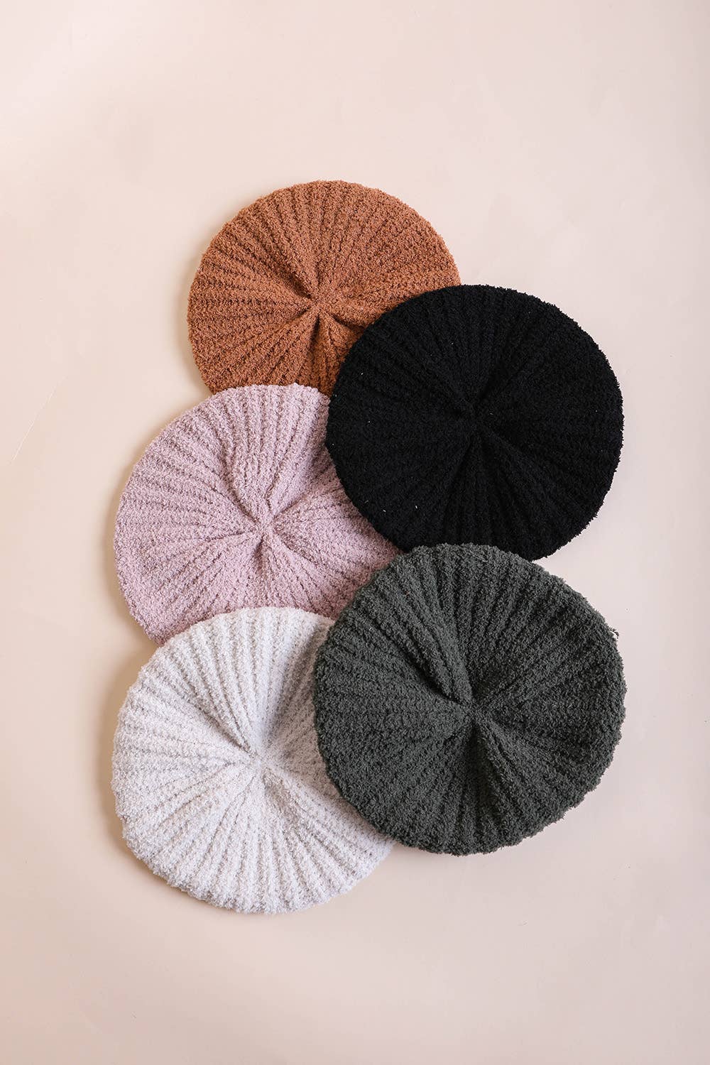 LS Boucle Rib Knit Beret