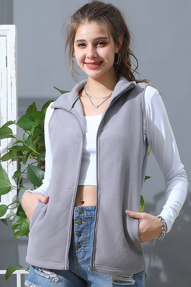 The Little Shoppe Casual Zip Up Vest