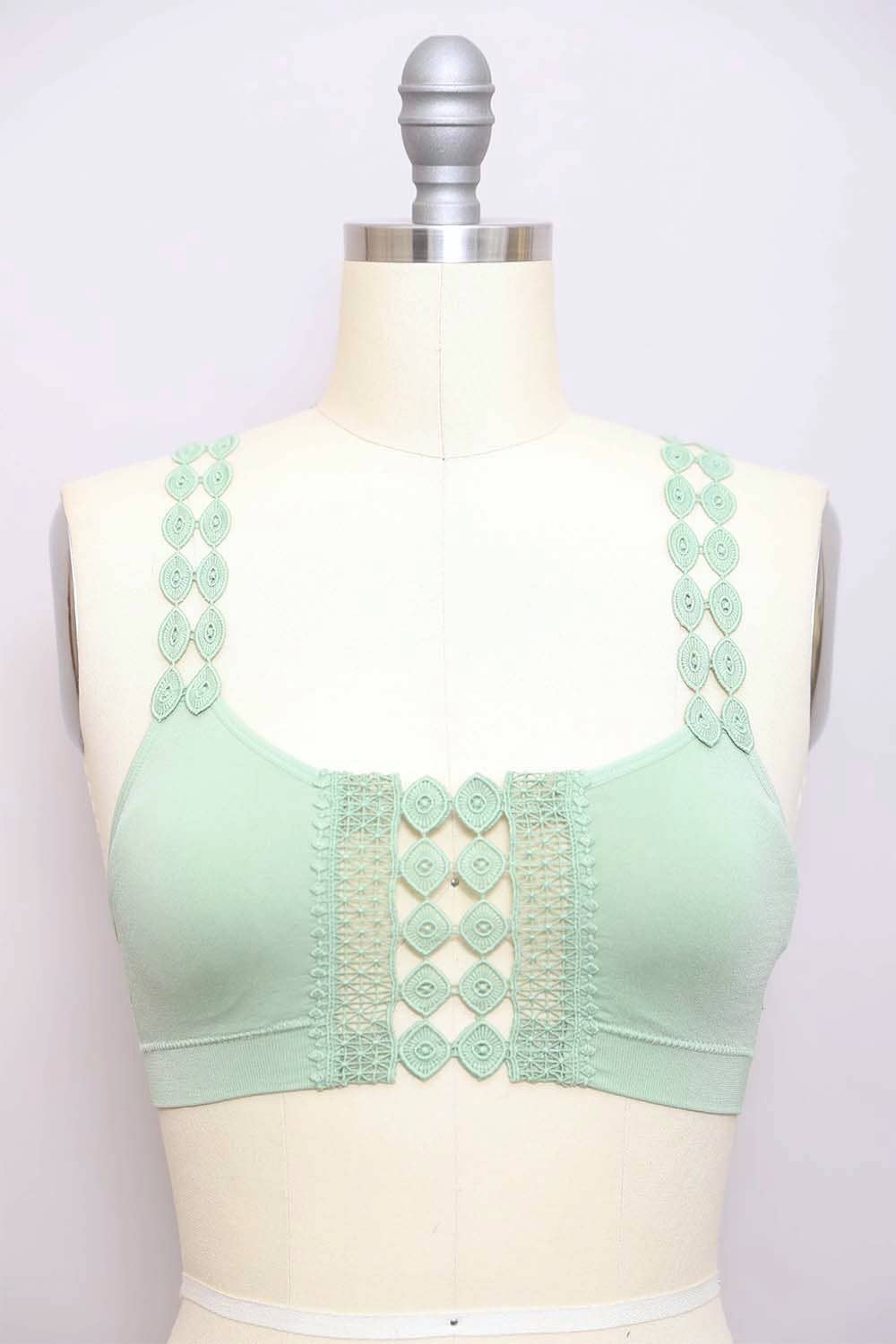 LS Boho Eye Lace Applique Bralette😍