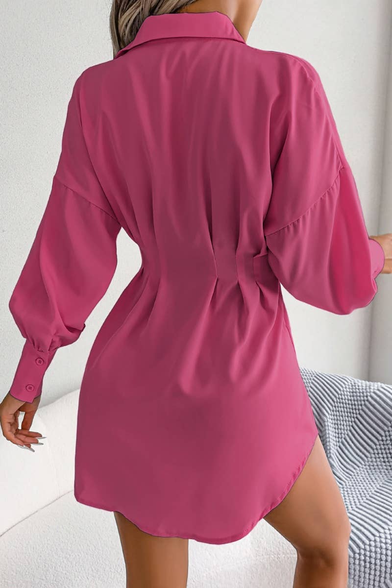 The Little Shoppe: Lantern Sleeve Shirt Dress