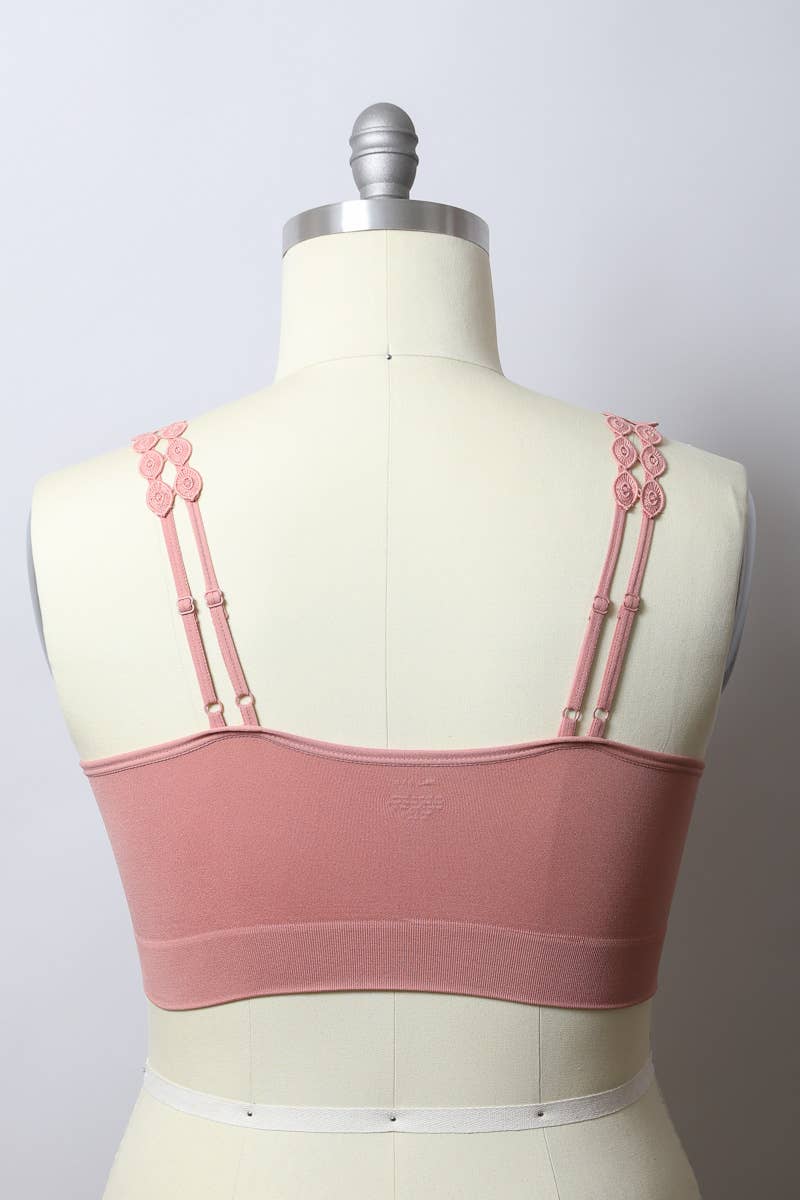 LS Boho Eye Lace Applique Bralette Plus Size